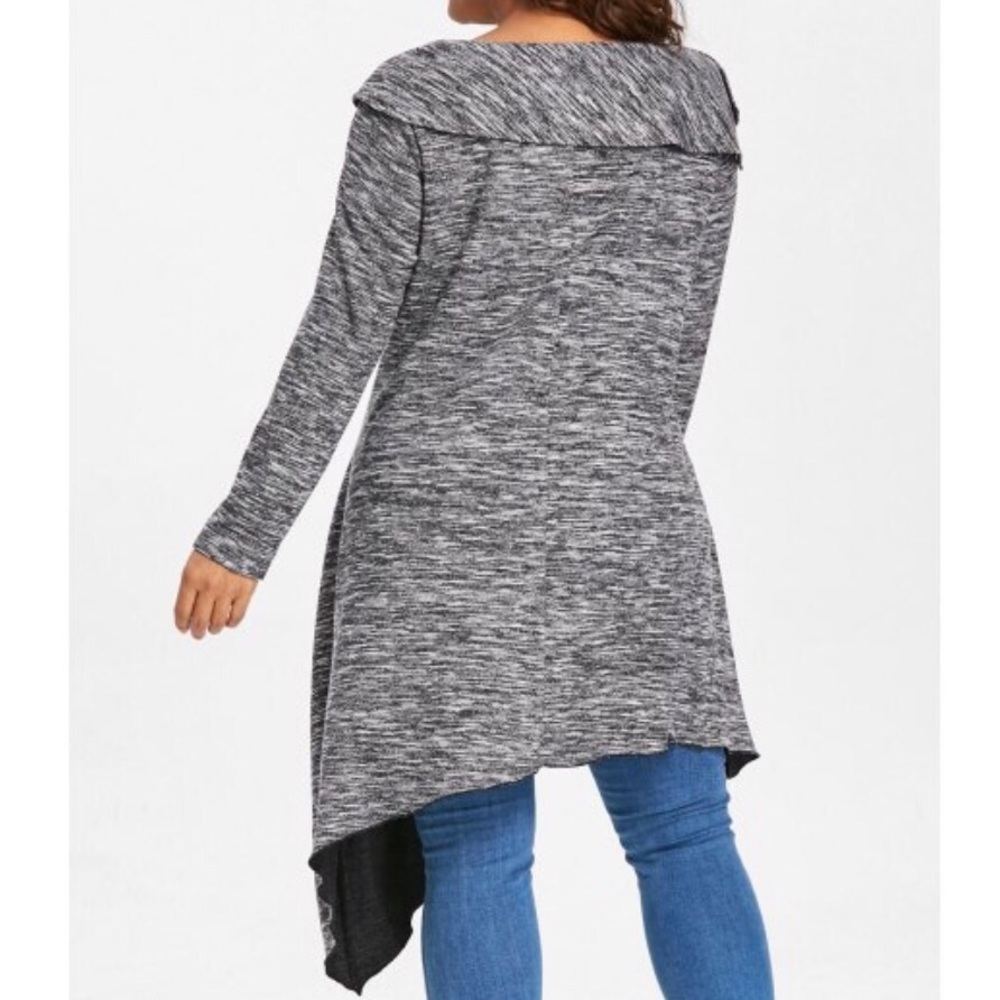 Gray Asymmetrical Plus Size Tunic - 5 Star Rated - Picture 6 of 8